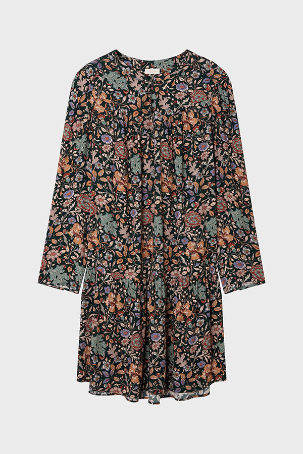 REBECCA ROMANTIC FLORAL PRINT FLUID DRESS