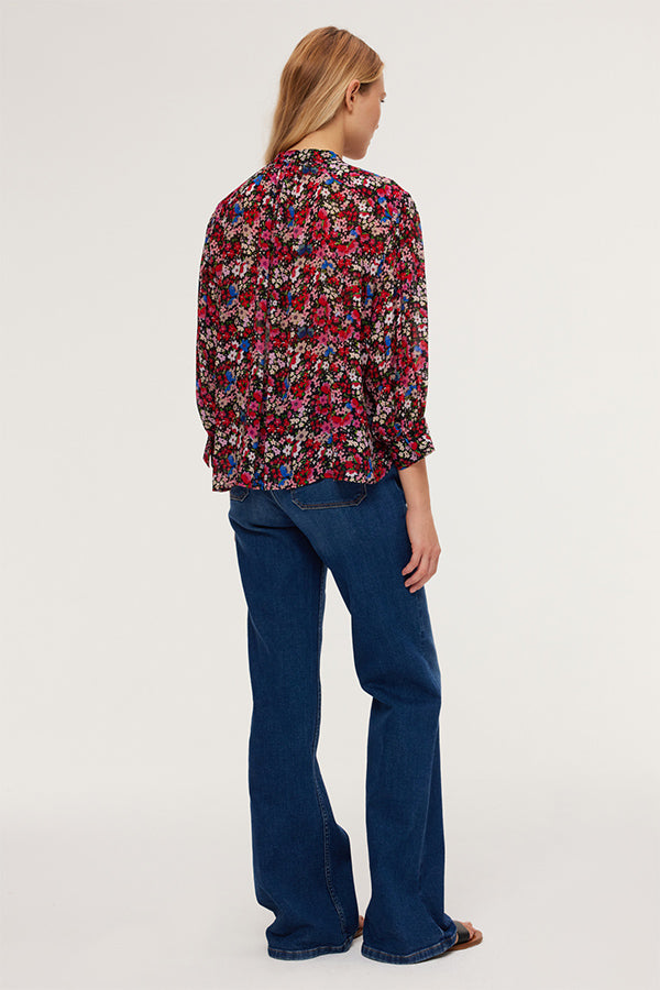 ARMILLA RED FLORAL PRINT FLOWING BLOUSE