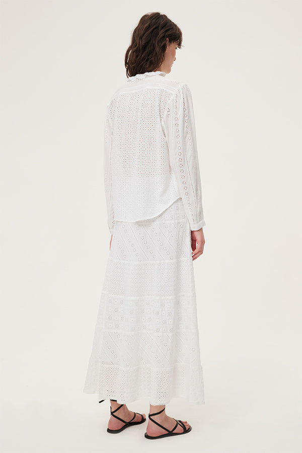 ANNAELLE WHITE BRODERIE ANGLAISE SHIRT