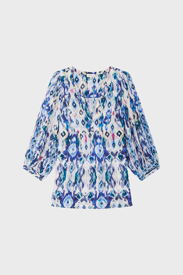 ALIANORE MEXICAN-INSPIRED PRINT BLOUSE