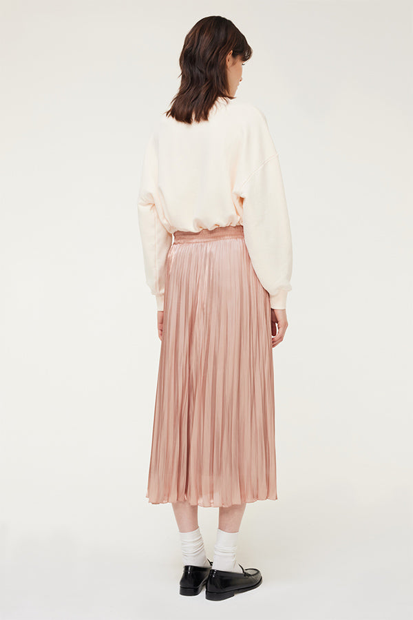 DOMINIKA PLEATED VARIEGATED MAXI SKIRT