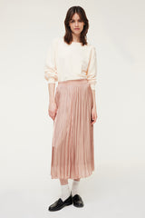 DOMINIKA PLEATED VARIEGATED MAXI SKIRT