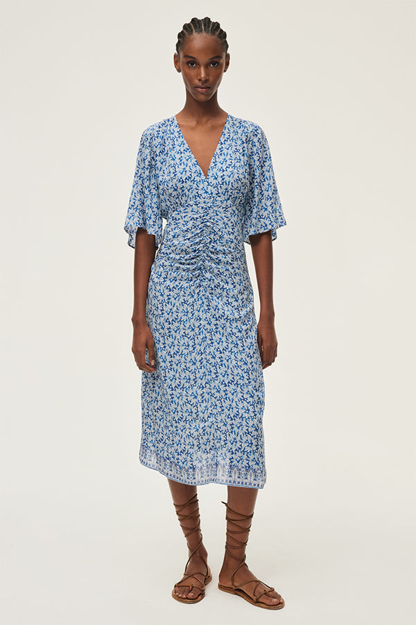 ERWINN INDIGO PRINT MAXI DRESS