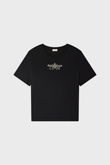 MAESSY BLACK LOVE RHINESTONE T-SHIRT