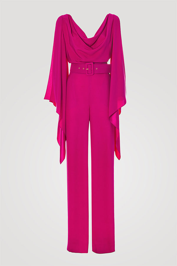 POMERANI CLOAK STYLE SLEEVES ELEGANT JUMPSUIT