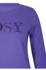 PURPLE COSY SLOGAN  T-SHIRT