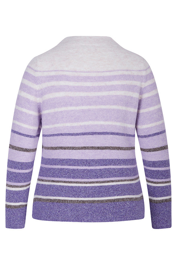 GRADIENT PURPLE STRIPED SWEATER