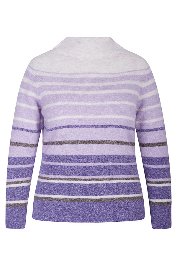 GRADIENT PURPLE STRIPED SWEATER