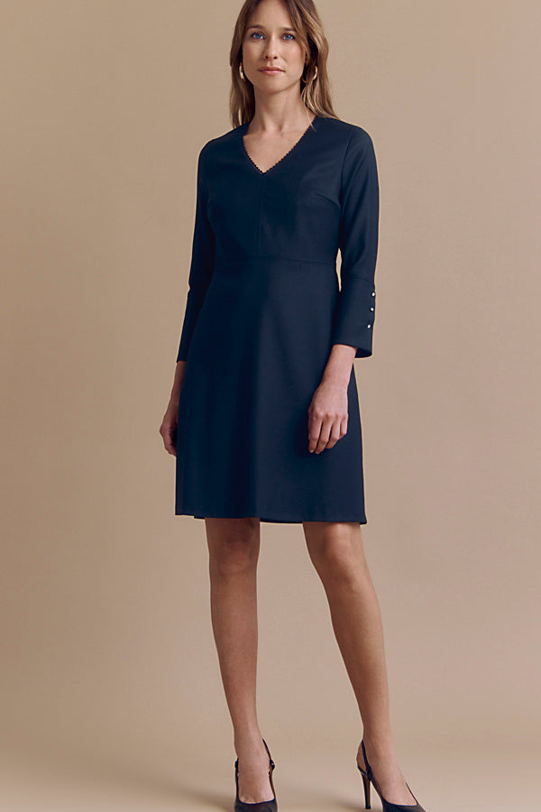 RAMSES WOOL CREPE DRESS