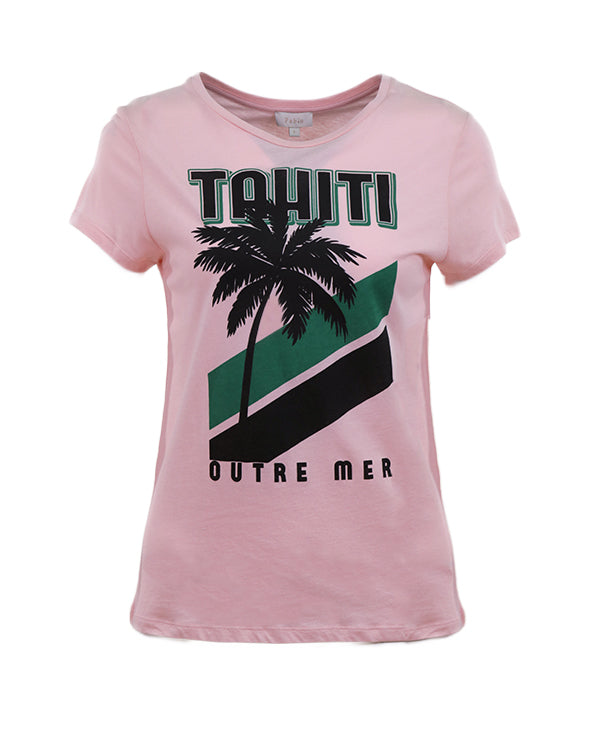 PINK PRINTED T-SHIRT