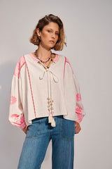 ANDREA EMBROIDERED LOOSE TUNIC