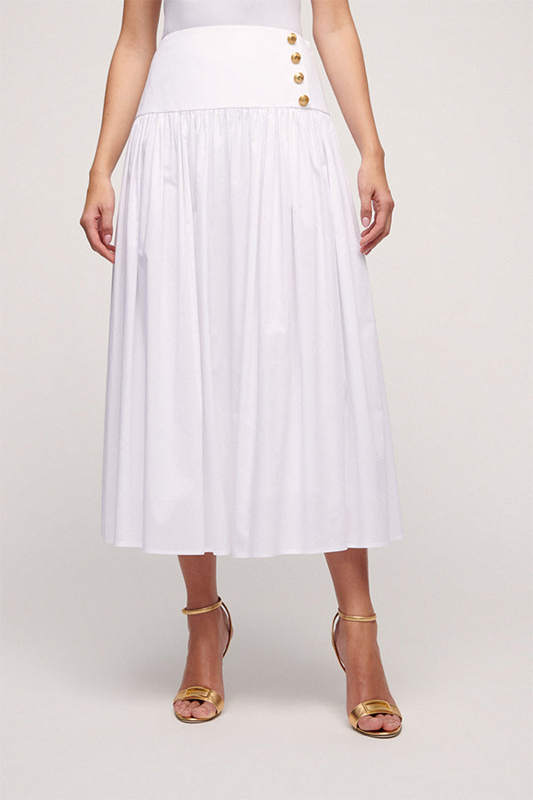 TAMERICE WIDE WAIST COTTON SKIRT