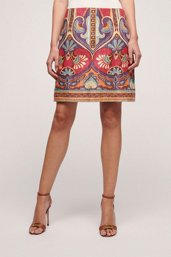 TIMO JACQUARD PATTERN MINI SKIRT