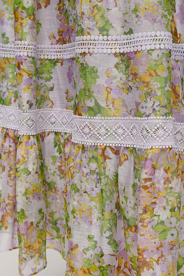 TRASIMENO LILAC FLORAL PRINT SKIRT