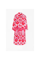 ADRIANA IKAT RED PRINT DRESS