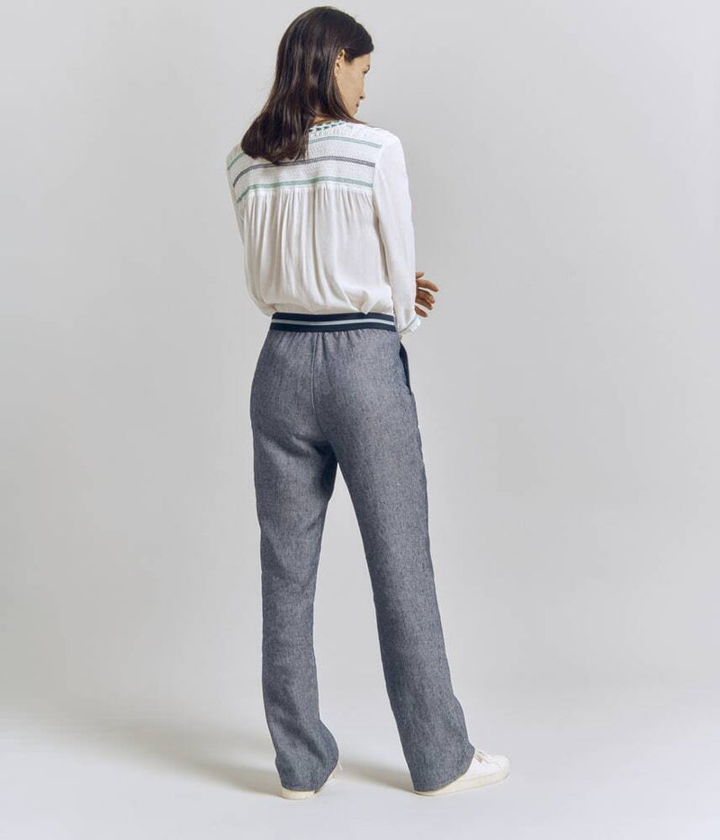 PINO CHAMBRAY FLOWING TROUSERS