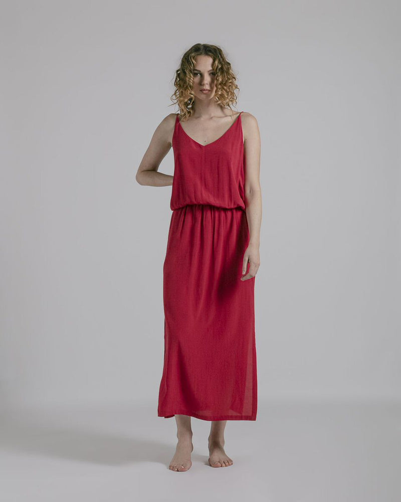 MAEVA V-NECK LONG DRESS