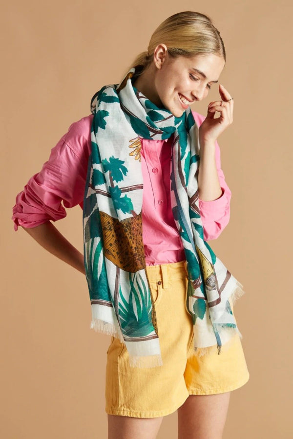 PARADISIO SILK AND COTTON SCARF